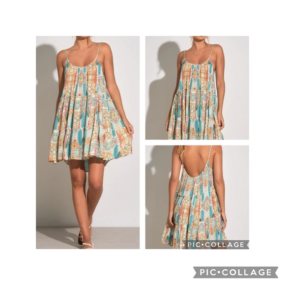 Elan Bohemian Paisley Print Dress Size L - Picture 1 of 6